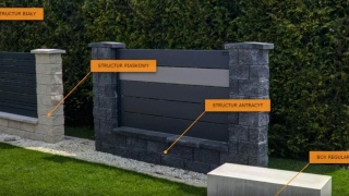 Bloczek, Pustak STRUCTUR słupkowy 38cm, york melanż, antracyt melanż, piaskowy melanż, biały, piaskowy