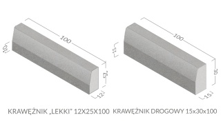 Krawężnik drogowy 15x30x100